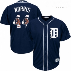 Mens Majestic Detroit Tigers 44 Daniel Norris Authentic Navy Blue Team Logo Fashion Cool Base MLB Jersey