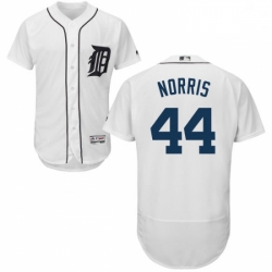 Mens Majestic Detroit Tigers 44 Daniel Norris White Home Flex Base Authentic Collection MLB Jersey