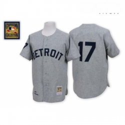 Mens Mitchell and Ness 1968 Detroit Tigers 17 Denny Mclain Replica Grey Throwback MLB Jersey