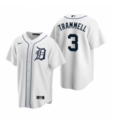 Mens Nike Detroit Tigers 3 Alan Trammell White Home Stitched Baseball Jerse