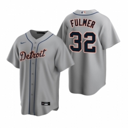 Mens Nike Detroit Tigers 32 Michael Fulmer Gray Road Stitched Baseball Jersey