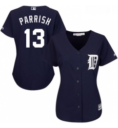 Womens Majestic Detroit Tigers 13 Lance Parrish Authentic Navy Blue Alternate Cool Base MLB Jersey
