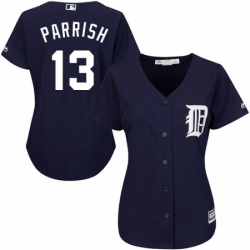 Womens Majestic Detroit Tigers 13 Lance Parrish Replica Navy Blue Alternate Cool Base MLB Jersey