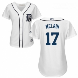 Womens Majestic Detroit Tigers 17 Denny McLain Replica White Home Cool Base MLB Jersey