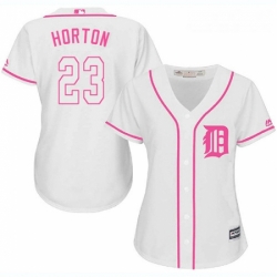 Womens Majestic Detroit Tigers 23 Willie Horton Replica White Fashion Cool Base MLB Jersey