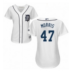 Womens Majestic Detroit Tigers 47 Jack Morris Replica White Home Cool Base MLB Jersey 