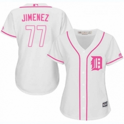 Womens Majestic Detroit Tigers 77 Joe Jimenez Authentic White Fashion Cool Base MLB Jersey 