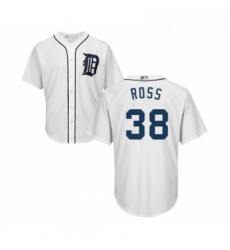 Youth Detroit Tigers 38 Tyson Ross Replica White Home Cool Base Baseball Jersey 