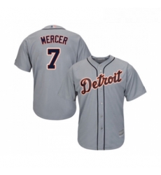 Youth Detroit Tigers 7 Jordy Mercer Replica Grey Road Cool Base Baseball Jersey 