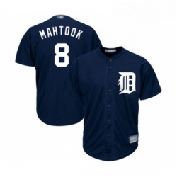 Youth Detroit Tigers 8 Mikie Mahtook Replica Navy Blue Alternate Cool Base Baseball Jersey 