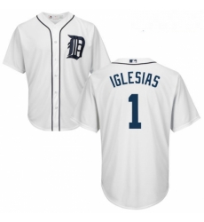 Youth Majestic Detroit Tigers 1 Jose Iglesias Authentic White Home Cool Base MLB Jersey
