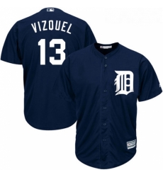 Youth Majestic Detroit Tigers 13 Lance Parrish Authentic Navy Blue Alternate Cool Base MLB Jersey