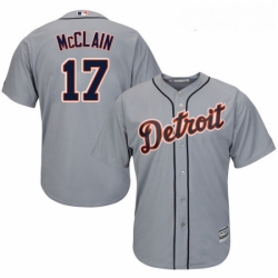Youth Majestic Detroit Tigers 17 Denny McLain Authentic Grey Road Cool Base MLB Jersey