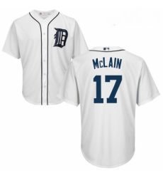 Youth Majestic Detroit Tigers 17 Denny McLain Authentic White Home Cool Base MLB Jersey