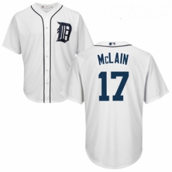 Youth Majestic Detroit Tigers 17 Denny McLain Replica White Home Cool Base MLB Jersey