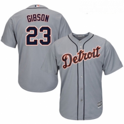 Youth Majestic Detroit Tigers 23 Kirk Gibson Authentic Grey Road Cool Base MLB Jersey