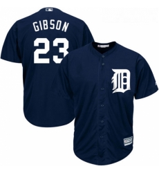 Youth Majestic Detroit Tigers 23 Kirk Gibson Authentic Navy Blue Alternate Cool Base MLB Jersey