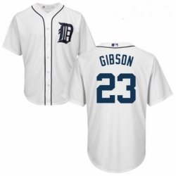 Youth Majestic Detroit Tigers 23 Kirk Gibson Replica White Home Cool Base MLB Jersey
