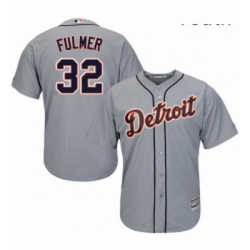 Youth Majestic Detroit Tigers 32 Michael Fulmer Authentic Grey Road Cool Base MLB Jersey 