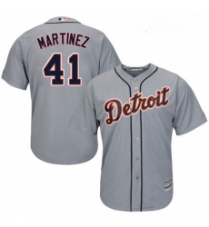 Youth Majestic Detroit Tigers 41 Victor Martinez Authentic Grey Road Cool Base MLB Jersey