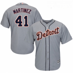 Youth Majestic Detroit Tigers 41 Victor Martinez Authentic Grey Road Cool Base MLB Jersey