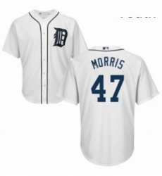 Youth Majestic Detroit Tigers 47 Jack Morris Authentic White Home Cool Base MLB Jersey 