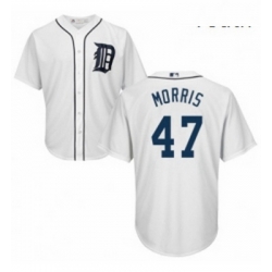 Youth Majestic Detroit Tigers 47 Jack Morris Replica White Home Cool Base MLB Jersey 