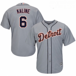 Youth Majestic Detroit Tigers 6 Al Kaline Replica Grey Road Cool Base MLB Jersey