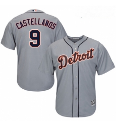 Youth Majestic Detroit Tigers 9 Nick Castellanos Authentic Grey Road Cool Base MLB Jersey