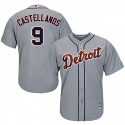 Youth Majestic Detroit Tigers 9 Nick Castellanos Replica Grey Road Cool Base MLB Jersey