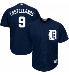 Youth Majestic Detroit Tigers 9 Nick Castellanos Replica Navy Blue Alternate Cool Base MLB Jersey