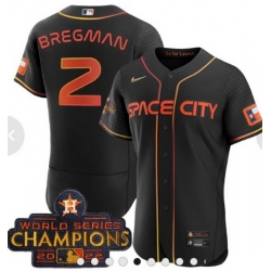 2023 Men Astros Space City 2 Alex Bregman Champions Flexbase Jersey