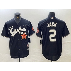 Men Houston Astros 2 Alex Bregman Black Cactus Jack Vapor Premier Limited Stitched Baseball Jersey