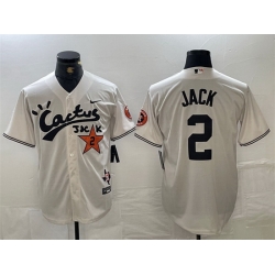 Men Houston Astros 2 Alex Bregman Cream Cactus Jack Vapor Premier Limited Stitched Baseball Jersey