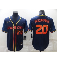 Men Houston Astros 20 Chas McCormick 2022 Navy City Connect Cool Base Stitched Jerse