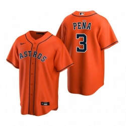 Men Houston Astros 3 Jeremy Pena Orange Cool Base Stitched Jersey