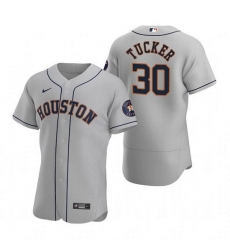 Men Houston Astros 30 Kyle Tucker Gray Flex Base Stitched Jersey