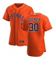 Men Houston Astros 30 Kyle Tucker Men Nike Orange Alternate 2020 Flex Base Team MLB Jersey