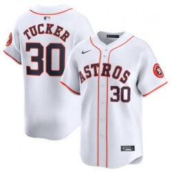 Men Houston Astros 30 Kyle Tucker White 2024 Home Limited Stitched Baseball Jersey