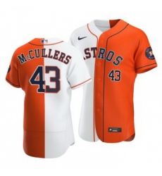 Men Houston Astros 43 Lance McCullers Split White Orange Two Tone Jersey