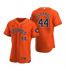 Men Houston Astros 44 Yordan Alvarez Orange Flex Base Stitched Baseball Jersey
