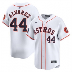Men Houston Astros 44 Yordan Alvarez White 2024 World Tour Mexico City Series Home Limited Stitched Baseball Jersey