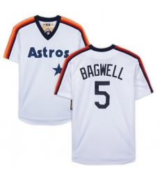Men Houston Astros 5 Jeff Bagwell White Stitched Jerse