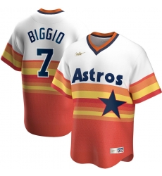 Men Houston Astros 7 Craig Biggio Nike Home Cooperstown Collection Player MLB Jersey White
