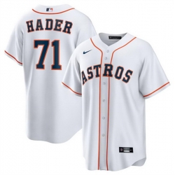Men Houston Astros 71 Josh Hader White Cool Base Stitched Baseball Jersey