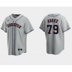 Men Houston Astros 79 Jos E9 Abreu Grey Cool Base Stitched Jersey