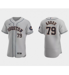 Men Houston Astros 79 Jos E9 Abreu Grey Flex Base Stitched Jersey