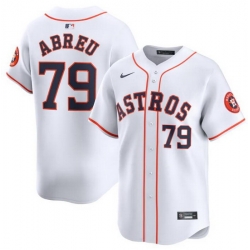 Men Houston Astros 79 Jose Abreu White 2024 Home Limited Stitched Baseball Jersey