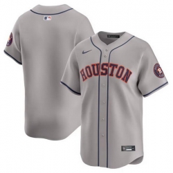 Men Houston Astros Blank Grey 2024 Away Limited Stitched Baseball Jersey