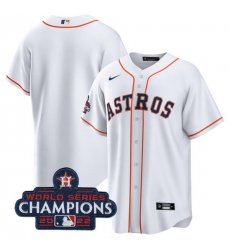 Men Houston Astros Blank White 2022 World Series Champions Home Stitched Baseball Jersey
